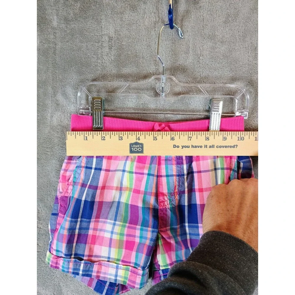 Children's Place Girls Plaid Casual Shorts 6X/7 Excellent